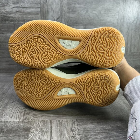 Under Armour Lockdown 4 Men's 7.5/Women 9 Olive Green Basketball Shoes - Picture 7 of 8